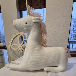 Plush Unicorn Toy - White and Pink